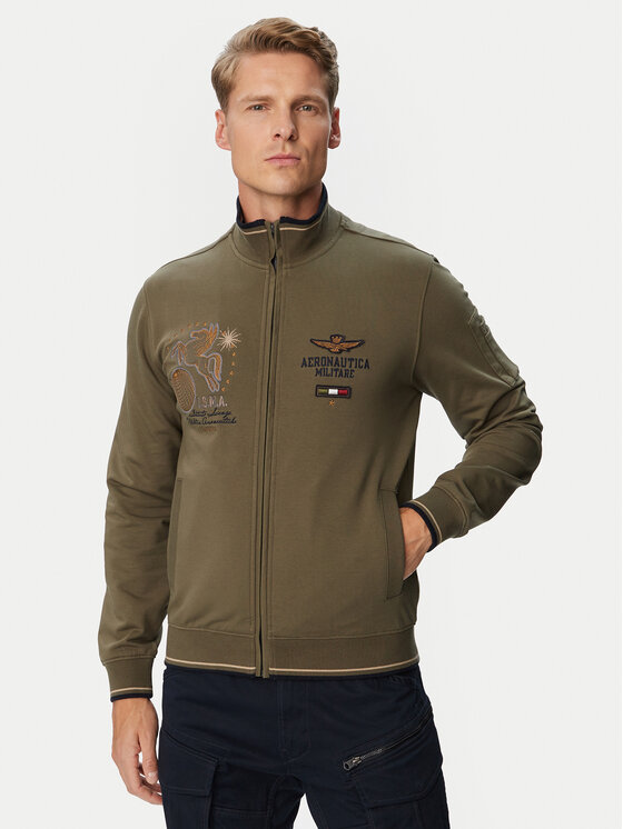 Aeronautica Militare Aeronautica Militare Bluza 262FE2134UF00662 Zielony ciemny Regular Fit