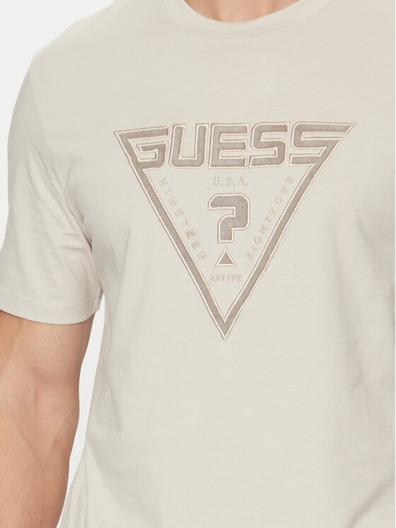 Guess Guess Marškinėliai Z5RI03 I3Z14 Smėlio Regular Fit
