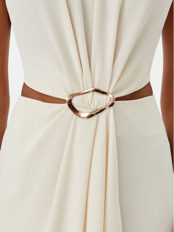 Haveone Haveone Rochie de seară AFS-N029 Écru Regular Fit