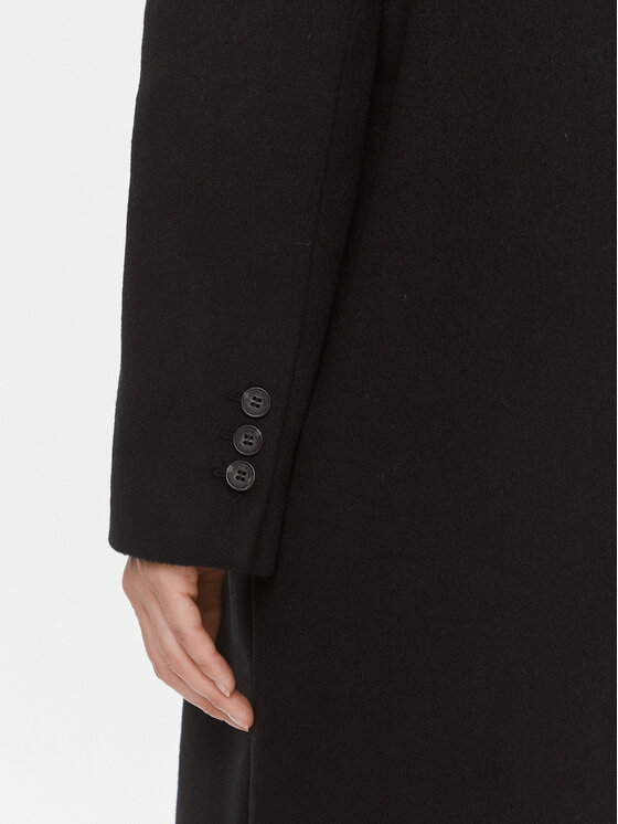 Calvin Klein Calvin Klein Płaszcz wełniany K20K205935 Czarny Regular Fit