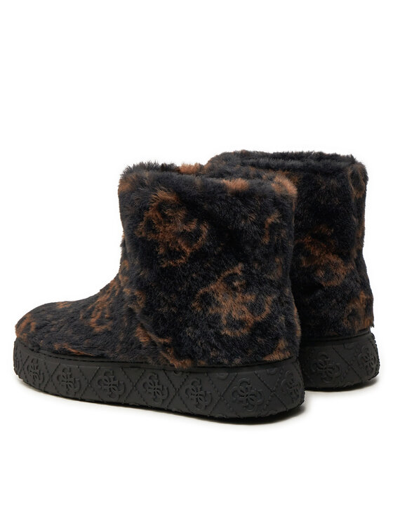 Guess Guess Členková obuv United FLFUTD FUR10 Čierna