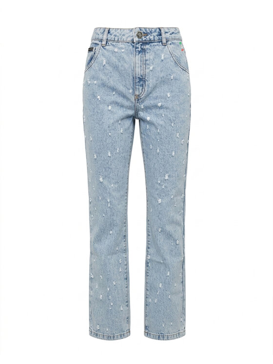 PHILIPP PLEIN PHILIPP PLEIN Jeansy 31767 Modrá Straight Fit