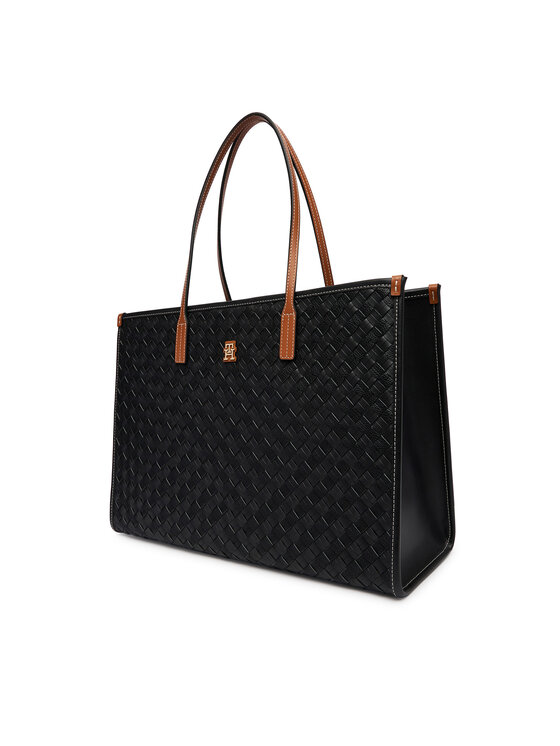 Tommy Hilfiger Tommy Hilfiger Torebka Th City Tote AW0AW18394 Czarny