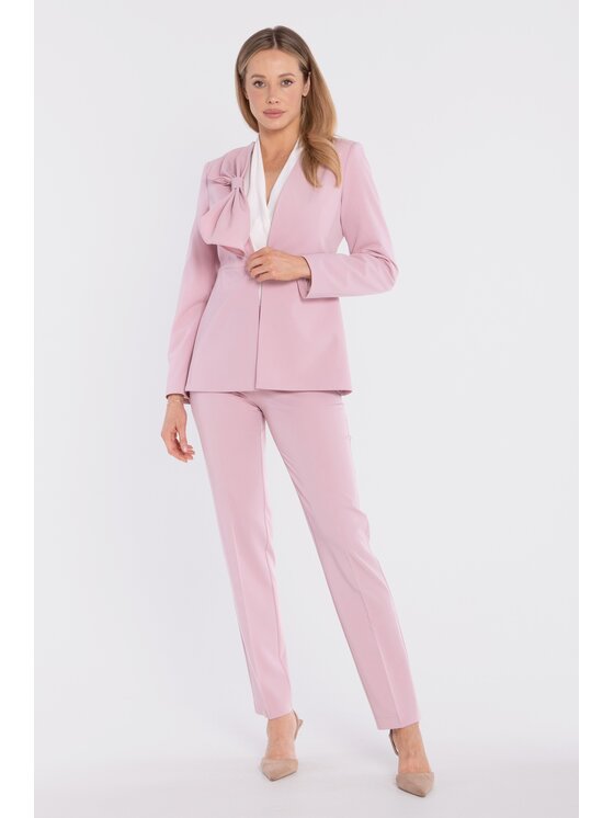 Stylove Stylove Pantaloni di tessuto S433 Rosa Cigarette Fit