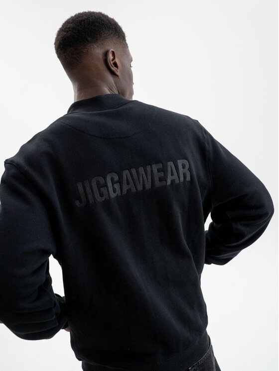 Jigga Wear Jigga Wear Spodnie materiałowe Kurtka Bejsbolówka Męska Czarna Jigga Wear Simple Crown College Jacket XXL Czarny Regular Fit