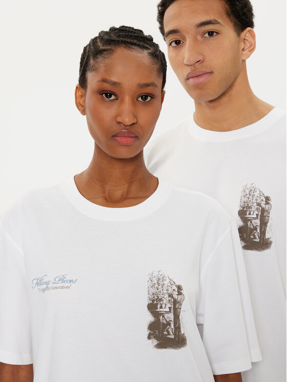 Filling Pieces Filling Pieces T-Shirt Unisex Gardener 7449985 Biały Regular Fit