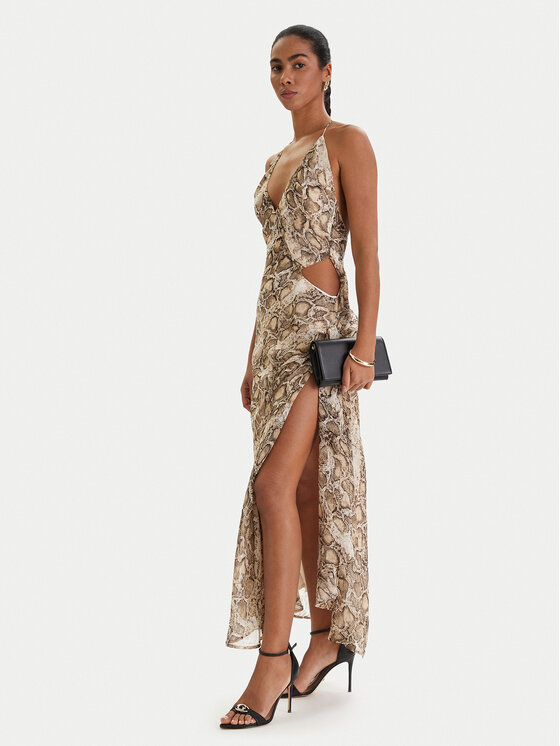 Bardot Bardot Sukienka koktajlowa Cyrel 59760DB6 Beżowy Regular Fit