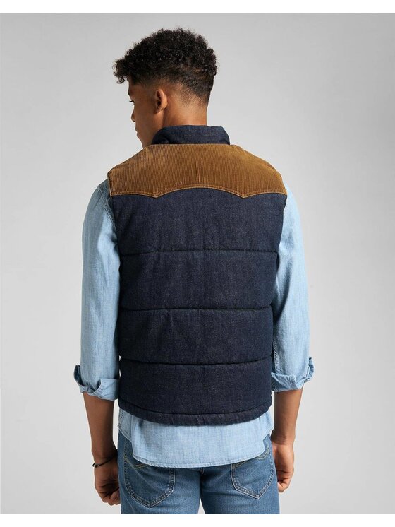 Lee Lee Gilet PADDED VEST Marrone Regular Fit