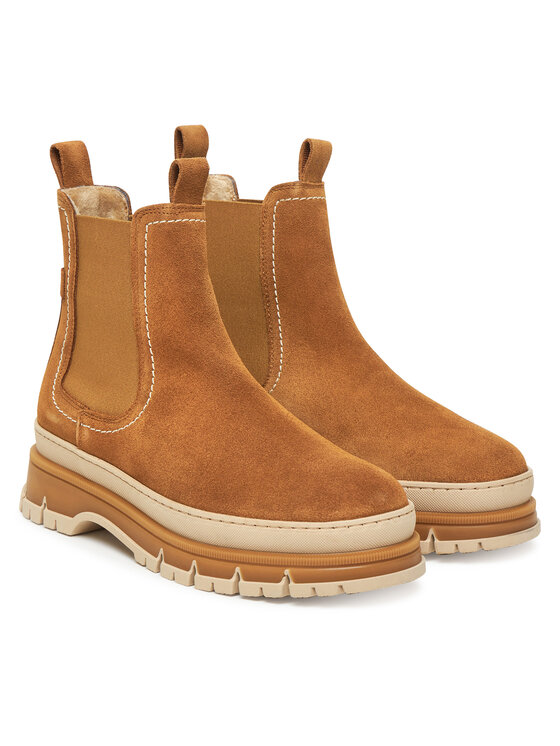 Tamaris Tamaris Kotníková obuv s elastickým prvkem 1-25808-45 Hnědá