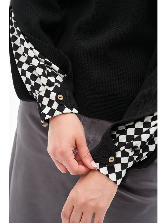 blue shadow blue shadow Sweter Alexis Czarny Regular Fit