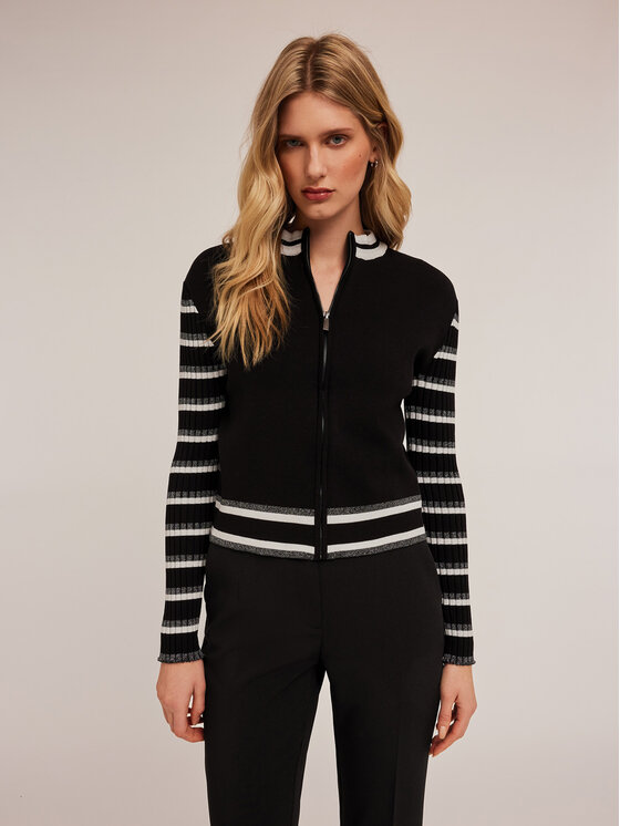 Motivi Motivi Sweter M354W003500N0Z3 Czarny Regular Fit