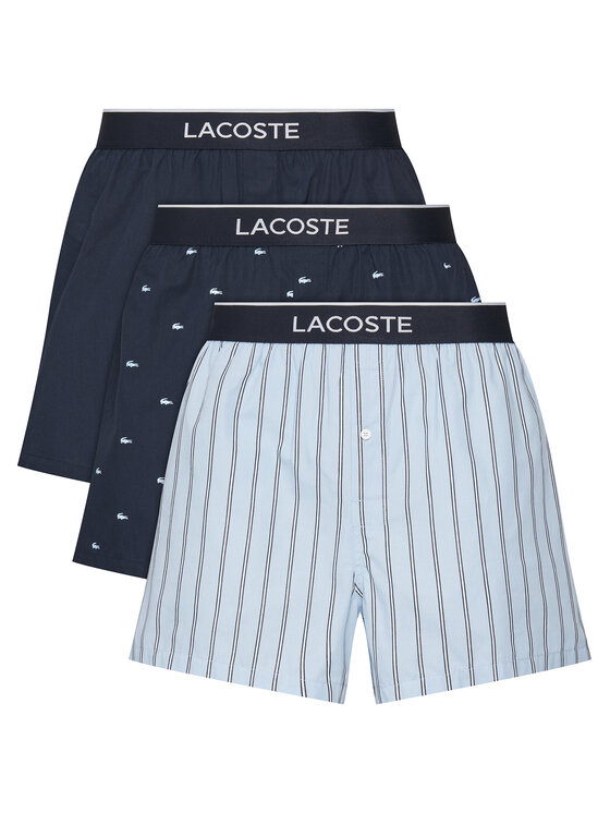 Lacoste Lacoste Set di 3 boxer 7H1283 Blu scuro