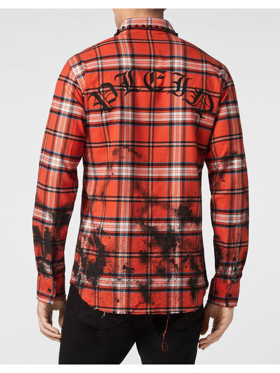 PHILIPP PLEIN PHILIPP PLEIN Koszula 4449 Pomarańczowy Regular Fit