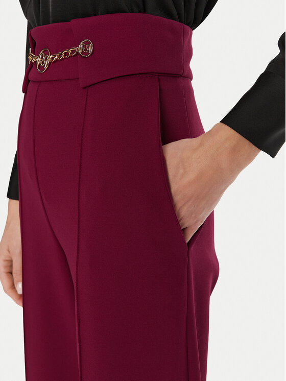 Rinascimento Rinascimento Riidest püksid CFC0120004003 Bordoopunane Regular Fit