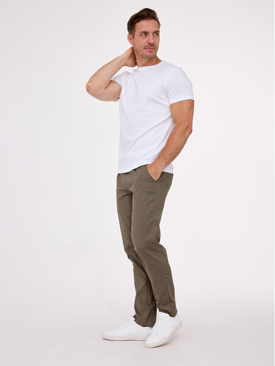 VILLARO VILLARO T-Shirt TSH027VIM Biały Regular Fit
