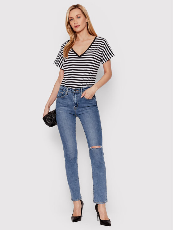 T-shirt Moody Stripes DK-001 Nero Regular Fit