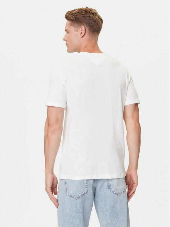 Tommy Jeans Tommy Jeans T-krekls Pop Color Flag DM0DM21577 Balts Regular Fit