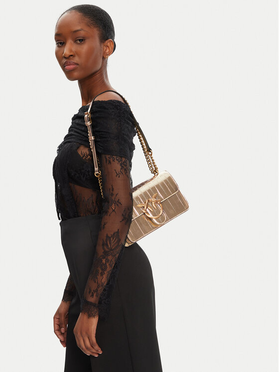 PINKO PINKO Ročna torba Love One Mini Dc PE 25 PLTT 100074 A26X Zlata