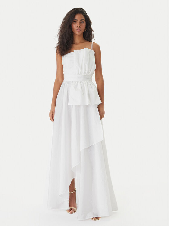 Fracomina Rochie de seară FQ26SD3010W83101 Alb Regular Fit