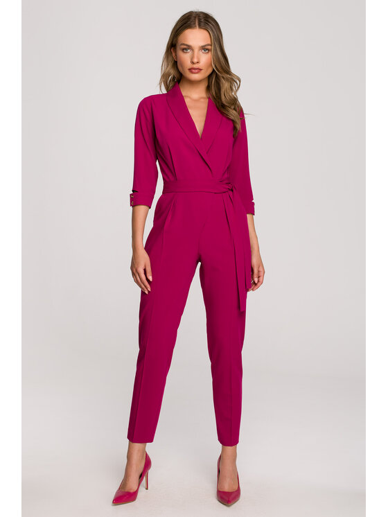 Stylove Stylove Kombinezon S316 Fioletowy Regular Fit