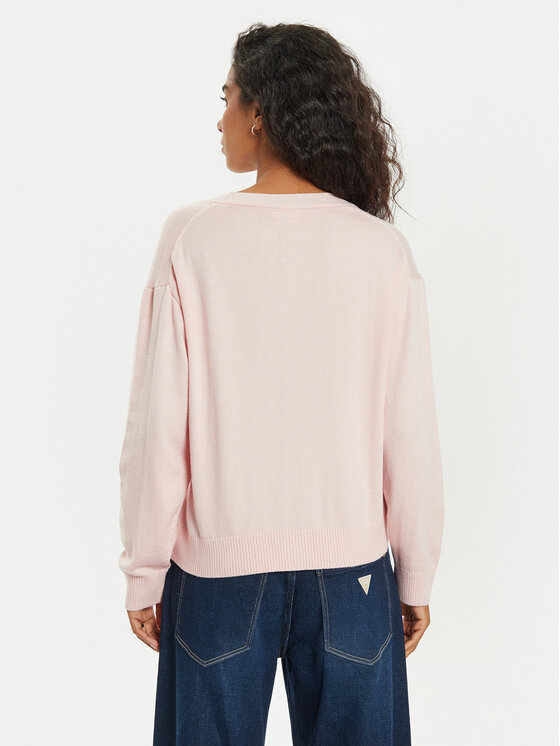 Guess Jeans Guess Jeans Strickjacke W4BR16 Z3HO2 Rosa Regular Fit