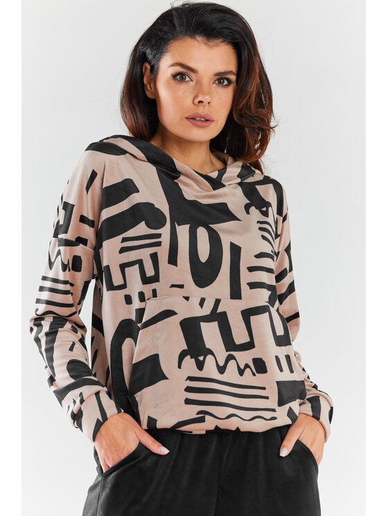 Awama Awama Mikina A473 Béžová Basic Fit