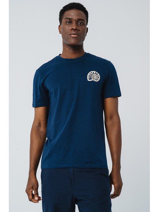 Mustang Mustang T-Shirt Style Austin Niebieski Regular Fit