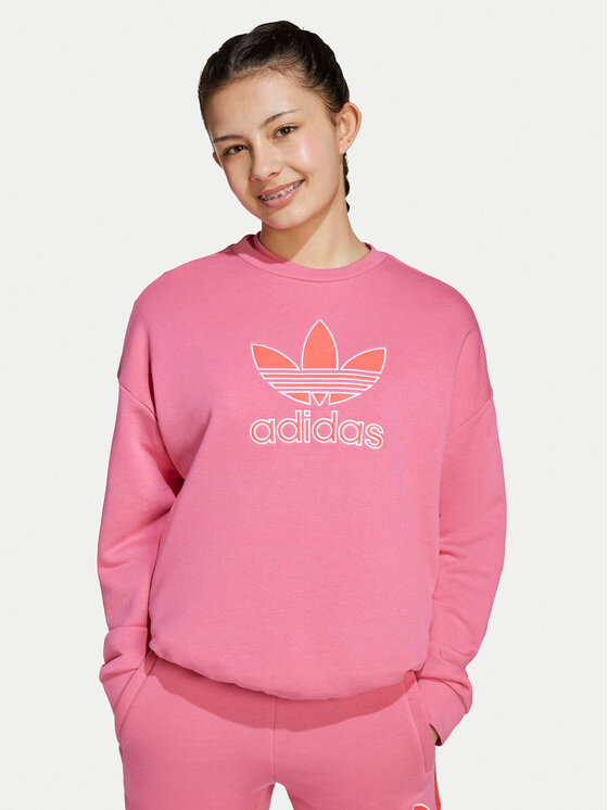 adidas adidas Bluză Trefoil JV8571 Roz Loose Fit