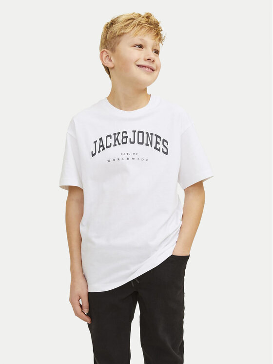 Jack & Jones Junior Jack & Jones Junior T-shirt Caleb 12258924 Bijela Relaxed Fit
