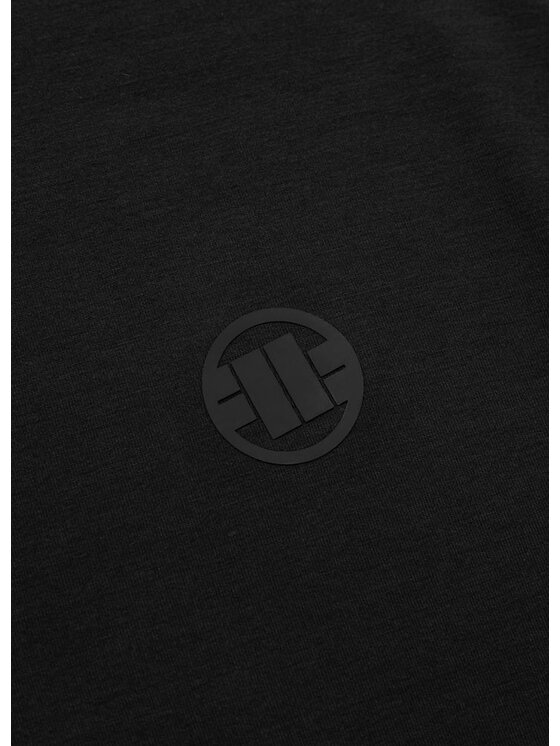 PITBULL PITBULL Koszulka techniczna Casual Sport SMALL LOGO Czarny Regular Fit
