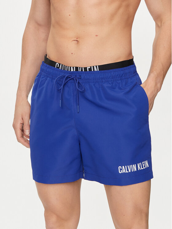 Calvin Klein Swimwear Peldšorti KM0KM00992 Tumši zils Regular Fit