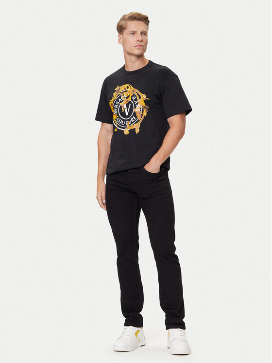 Versace Jeans Couture Versace Jeans Couture T-Shirt 79GAHE01 CJ00T Czarny Regular Fit