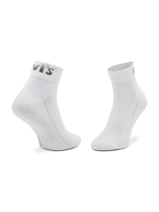 Levi's® Levi's® Zestaw 2 par wysokich skarpet unisex 701218213 Biały