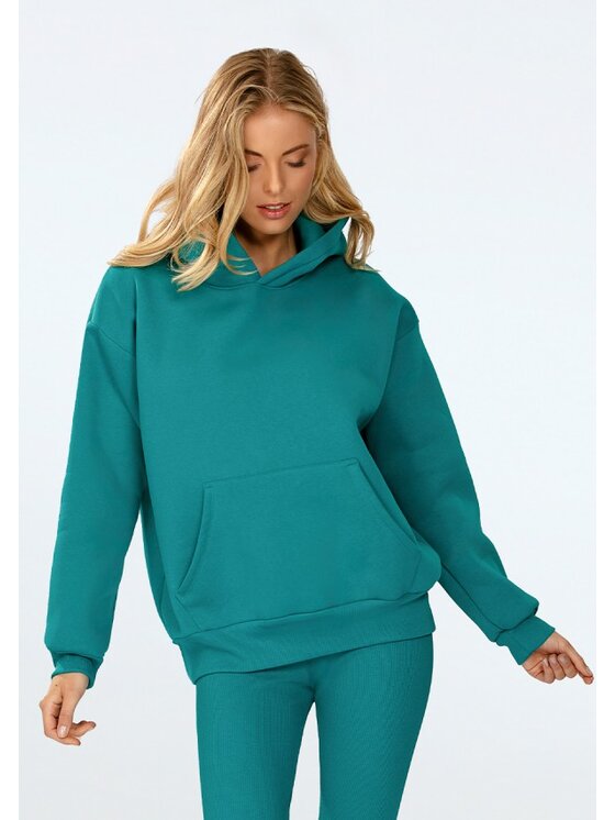 DKaren Sport DKaren Sport Bluza Oseye Turkusowy Classic Fit