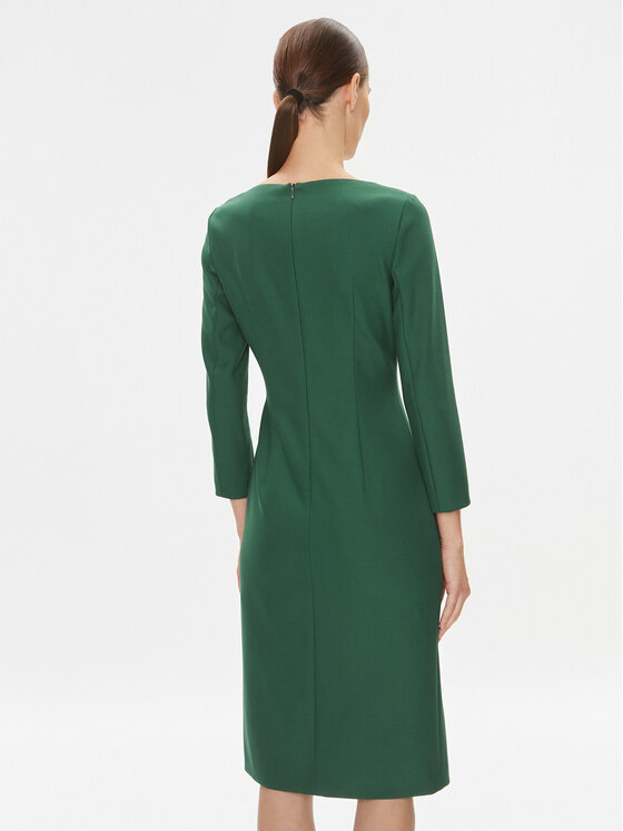 BOSS Boss Kokteilinė suknelė Dihera1 50502930 Žalia Slim Fit