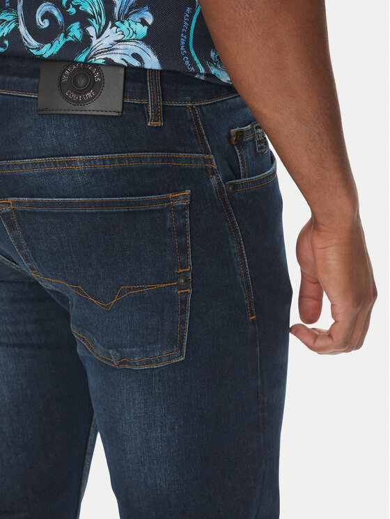 Versace Jeans Couture Versace Jeans Couture Jeans hlače 78GAB5D0 Mornarsko modra Slim Fit