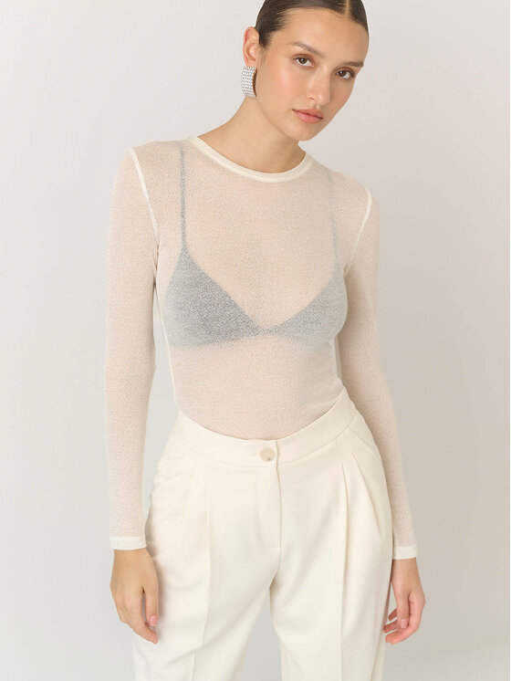 La Mania La Mania Longsleeve ELEA Écru Classic Fit