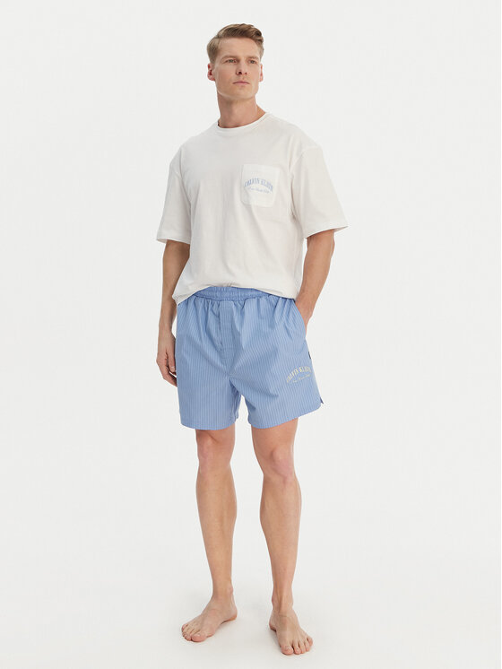Calvin Klein Underwear Calvin Klein Underwear Pizsama Heritage LV00NM3016 Kék Relaxed Fit