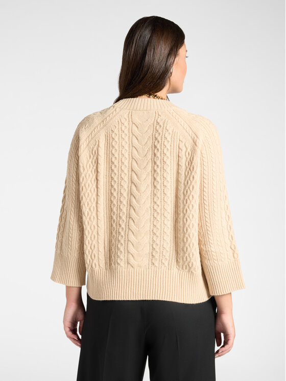 Elena Mirò Elena Mirò Sweter M105Z000873N0A2 Kremowy Boxy Fit