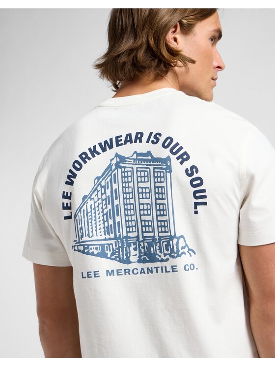 Lee Lee T-shirt GRAPHIC TEE Beige Regular Fit