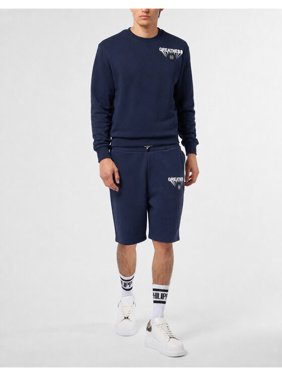 PHILIPP PLEIN PHILIPP PLEIN Szorty sportowe 26001 Granatowy Jogger Fit