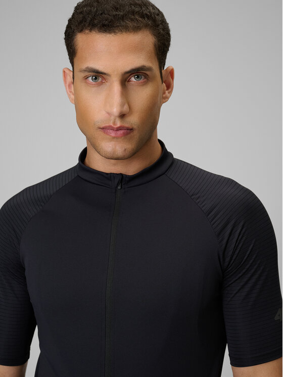 4F 4F Koszulka rowerowa ALTERNATIVE PATH Czarny Slim Fit