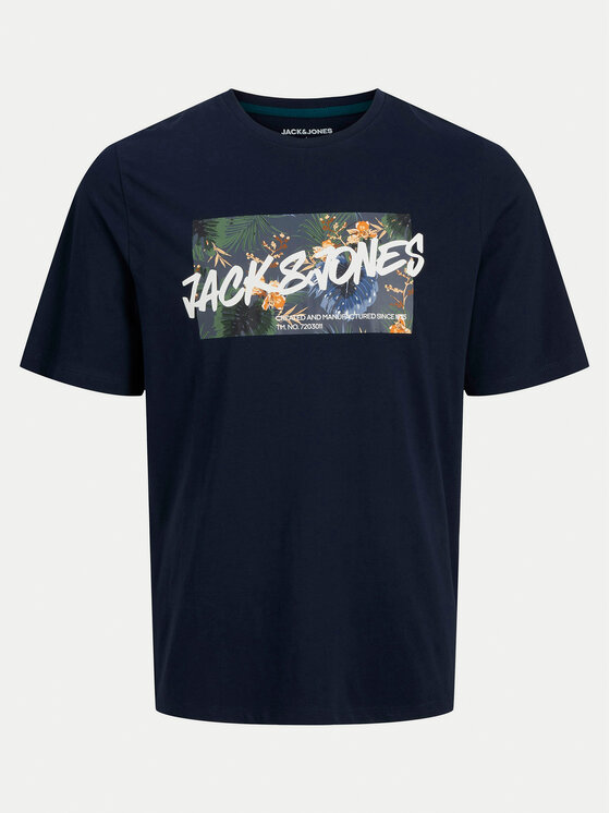 Jack & Jones Junior Jack & Jones Junior T-Shirt Hawaii 12269916 Granatowy Standard Fit