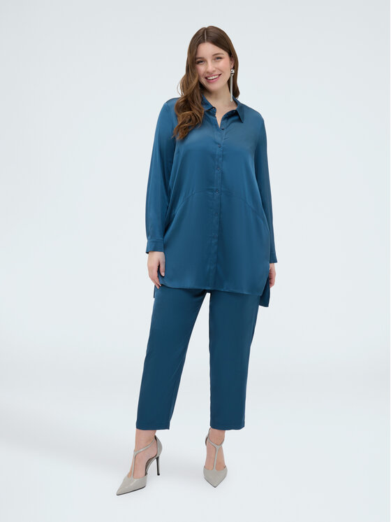 Fiorella Rubino Fiorella Rubino Koszula 5045T001448N024 Turkusowy Regular Fit