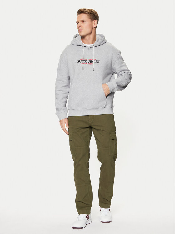 Guess Guess Hlače iz tkanine M4BB39 WGC21 Zelena Regular Fit