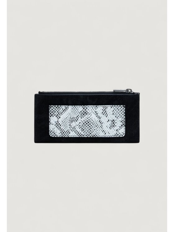 Desigual Desigual Μεγάλο Πορτοφόλι Γυναικείο MONE_SNAKE PATCH PIA Μαύρο
