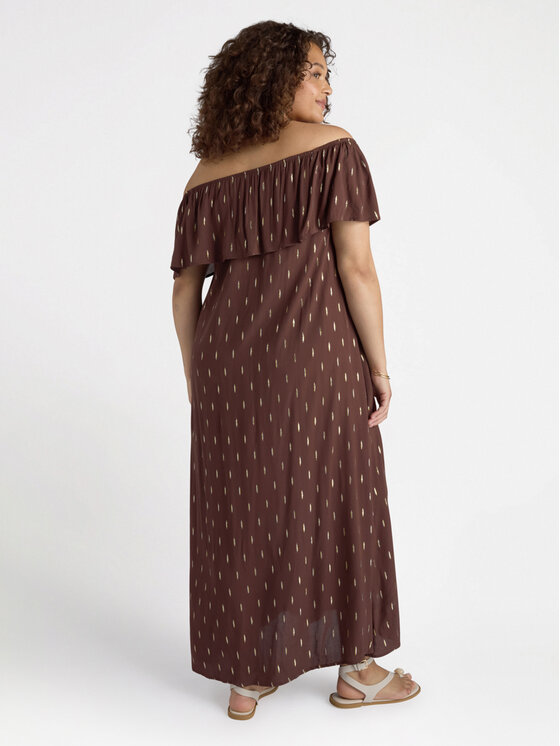 Fiorella Rubino Fiorella Rubino Sukienka wieczorowa 7457L001130N022 Brązowy A-Line Fit