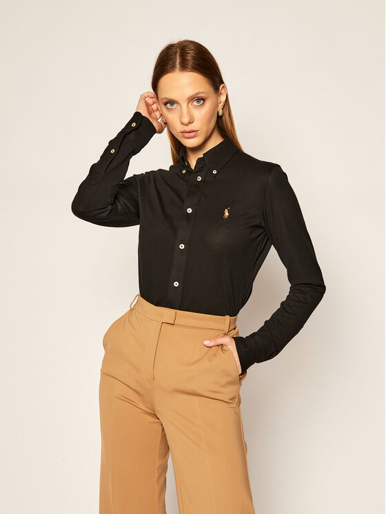 Polo Ralph Lauren Polo Ralph Lauren Koszula Heidi 211664427010 Czarny Slim Fit