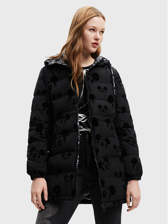 Desigual Desigual Žieminė striukė DISNEY 22WWEWAV Juoda Regular Fit