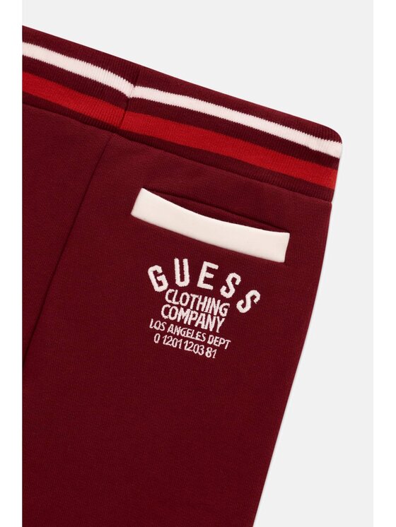 Guess Kids Guess Kids Kalhoty z materiálu 184855 Červená Regular Fit